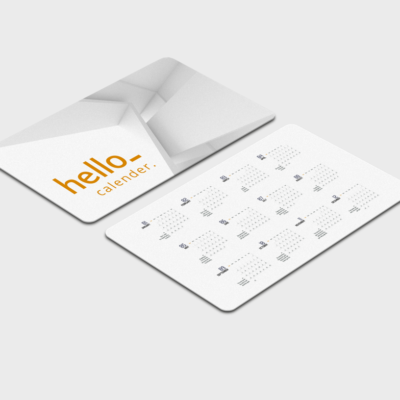 Plastic Calendar Cards